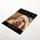 Happy Year Foil Abschluss kündigen Editierbare Far Folieneinladung (Gedreht)