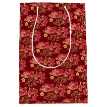 Happy Year of the Rabbit Chinese Red Golden Luxus