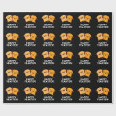 Happy Yeaster Funny Bread Dark BG Geschenkpapier (Flach)