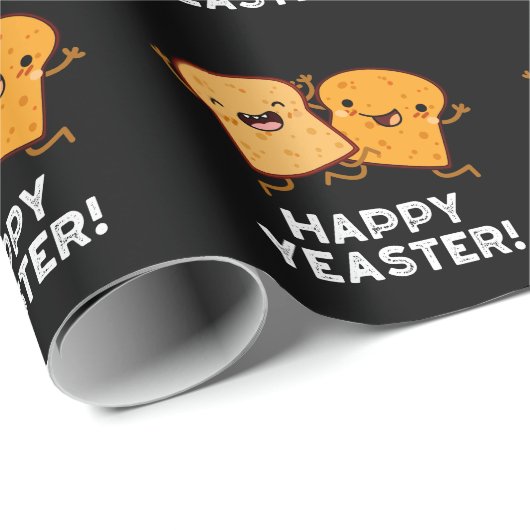 Happy Yeaster Funny Bread Dark BG Geschenkpapier (Rolleneckpunkt)