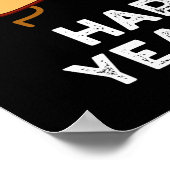 Happy Yeaster Funny Bread Dark BG Poster (Ecke)