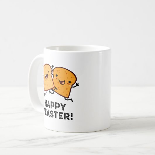 Happy Yeaster Funny Bread Pub Kaffeetasse (Vorderseite Links)