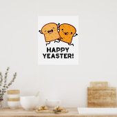 Happy Yeaster Funny Bread Pub Poster (Küche)