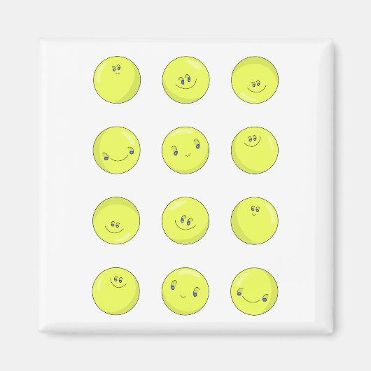 Happy Yellow Balls Magnet (Vorne)