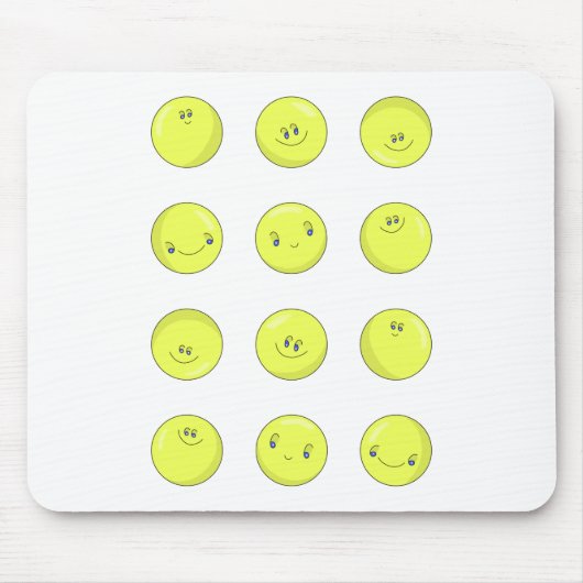 Happy Yellow Balls Mousepad (Vorne)