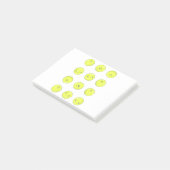 Happy Yellow Balls Post-it Klebezettel (angewinkelt)