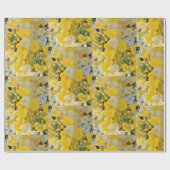 Happy Yellow Blooms Geschenkpapier (Flach)