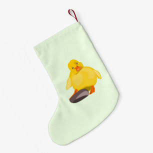 Happy Yellow Duck Christmas Strumpf individuell an Kleiner Weihnachtsstrumpf
