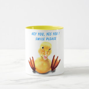 Happy Yellow Duck Funny Mug - Benutzerdefinierter  Tasse