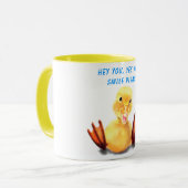 Happy Yellow Duck Funny Mug - Benutzerdefinierter  Tasse (Vorderseite Links)