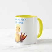 Happy Yellow Duck Funny Mug - Benutzerdefinierter  Tasse (VorderseiteRechts)