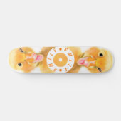Happy Yellow Duck Skateboard Smile Funny Gift (Horizontal)