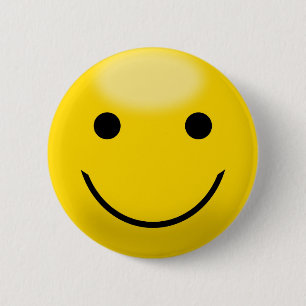 Happy Yellow Face Button