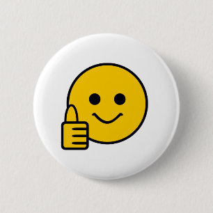 Happy Yellow Face Button