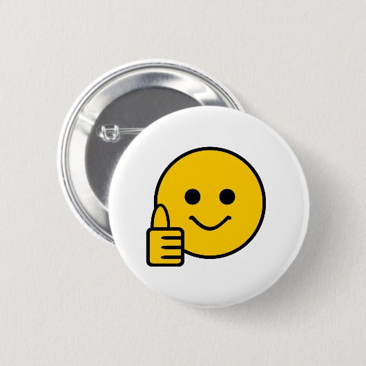 Happy Yellow Face Button (Vorne & Hinten)