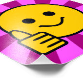 Happy Yellow Face Fotodruck (Ecke)