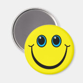 Happy Yellow Face Magnet (Vorderseite/Rückseite)