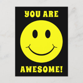 Happy Yellow Face Sie sind Phantastisch Postkarte