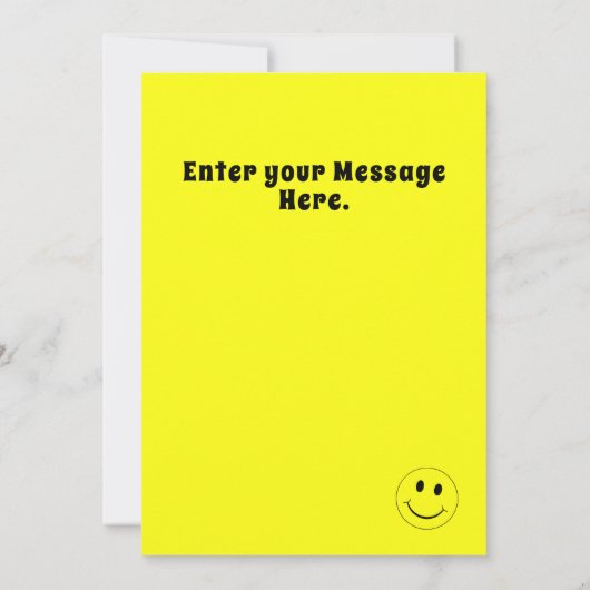 Happy Yellow Face Sie sind Phantastische Karte (Rückseite)