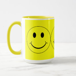 Happy Yellow Faces Big Tasse