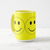 Happy Yellow Faces Big Tasse (Vorderseite Links)