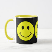 Happy Yellow Faces Black Tasse (Links)