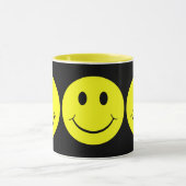 Happy Yellow Faces Black Tasse (Zentrum)