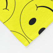 Happy Yellow Faces Large Fleecedecke (Ecke)