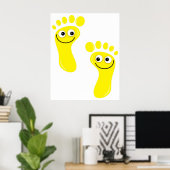 Happy Yellow Feet Poster (Heimbüro)