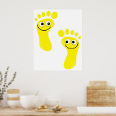 Happy Yellow Feet Poster (Küche)