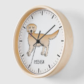Happy Yellow Golden Retriever Niedlicher Hund mit  Uhr (Winkel)