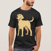 Happy Yellow Labrador Retriever T-Shirt (Vorderseite)