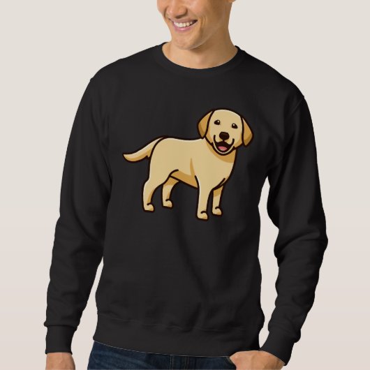 Happy Yellow Labrador Sweatshirt (Vorderseite)