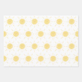 Happy Yellow, Pink & Orange Sunshine Niedlich Sun Geschenkpapier Set (Vorderseite)