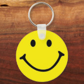 Happy Yellow Smile Face Schlüsselanhänger (Vorderseite)