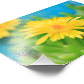 Happy Yellow Succulent Blume Fotodruck (Ecke)