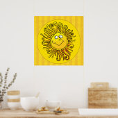 Happy Yellow Sun Lächeln Poster (Küche)