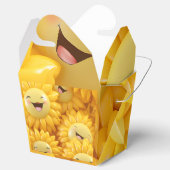 Happy Yellow Sunblumen Geschenkschachtel (Geöffnet)