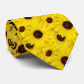 Happy Yellow Sunblumen Krawatte (Gerollt)