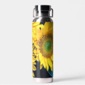 Happy Yellow Sunblumen mit Butterfly Trinkflasche (Rückseite)
