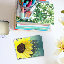Happy Yellow Sunflower Thinking you Postcard Postkarte