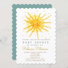 Happy Yellow Sunshine Baby Shower Einladung