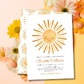 Happy Yellow Sunshine Boho Baby Shower Einladung