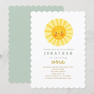 Happy Yellow Sunshine - Einladung zum Geburtstag