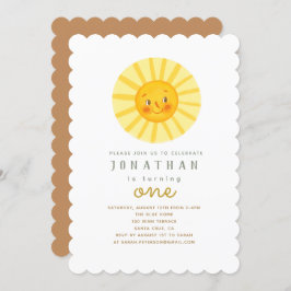 Happy Yellow Sunshine - Einladung zum Geburtstag