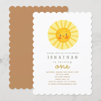 Happy Yellow Sunshine - Einladung zum Geburtstag