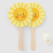 Happy Yellow Sunshine Fächer (Vorne und Hinten)