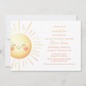 Happy Yellow Sunshine Niedlich Boho Baby Shower Einladung (Vorderseite)