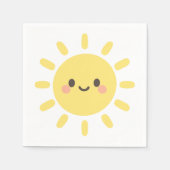 Happy Yellow Sunshine with a Smiling Face  Serviette (Vorderseite)