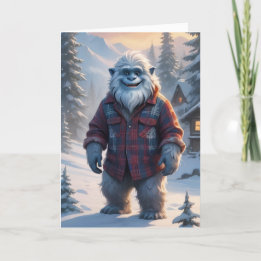 Happy Yeti Feiertagskarte
